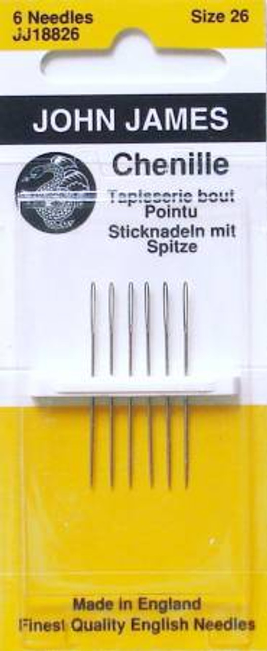 John James Blister Pack Chenille Needles Size 26