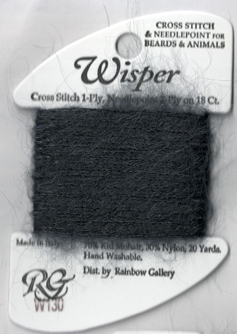 Charcoal - W130, Wisper Thread by Rainbow Gallery