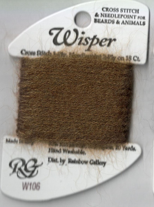 Dark Hazelnut - W106, Wisper Thread by Rainbow Gallery