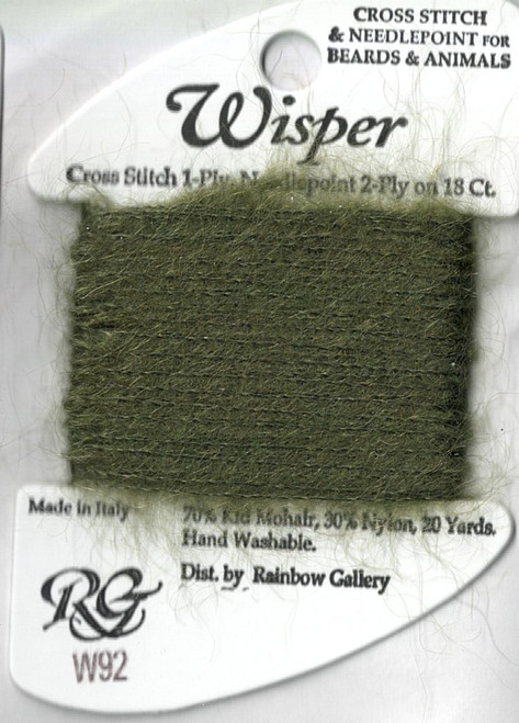 Olive - W92, Wisper Thread by Rainbow Gallery