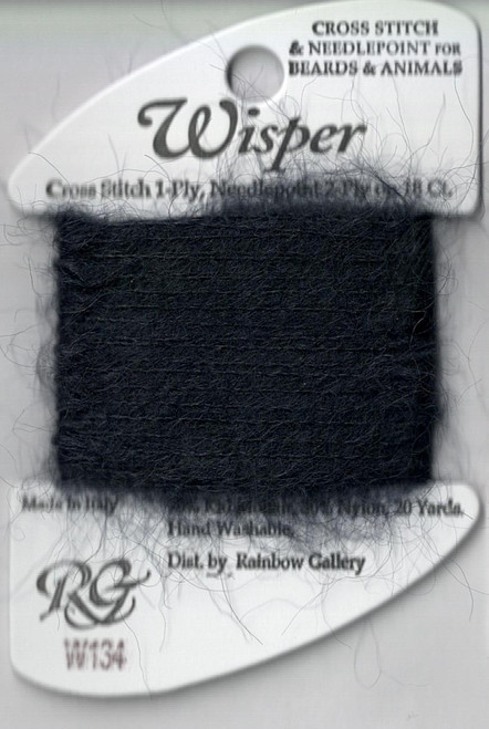 Midnight Blue - W134, Wisper Thread by Rainbow Gallery