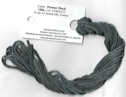 Pewter Dark - 284 - 6 Yds 12 strand Silk