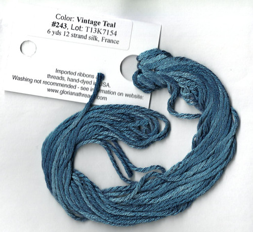 Vintage Teal- 243- 6 Yds 12 Strand Silk
