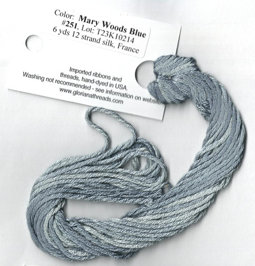 Mary Woods Blue- 251- 6 Yds 12 Strand Silk