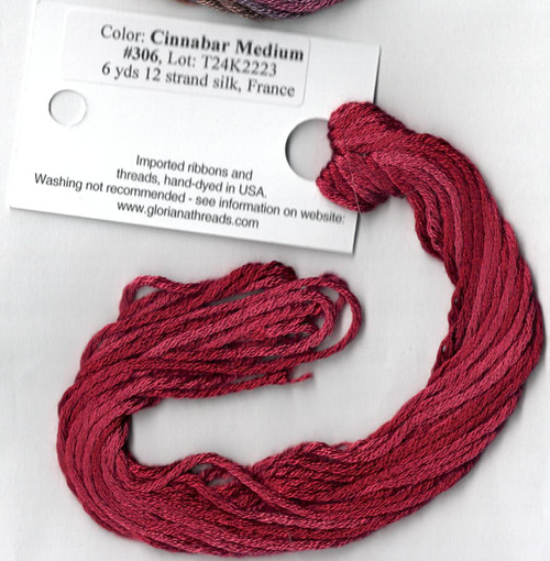 Cinnabar Medium - 306- 6 Yds 12 Strand Silk
