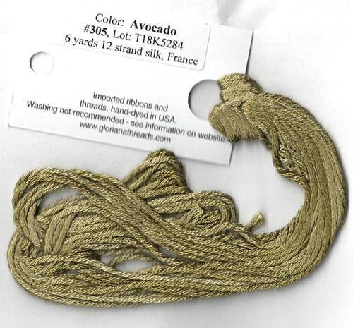 Avocado - 305- 6 Yds 12 Strand Silk