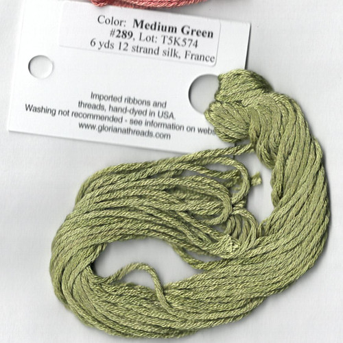 Medium Green - 289- 6 Yds 12 Strand Silk