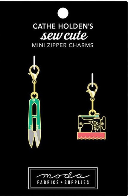 Small Sewing Machine And Scissors Sewing Zipper Charms