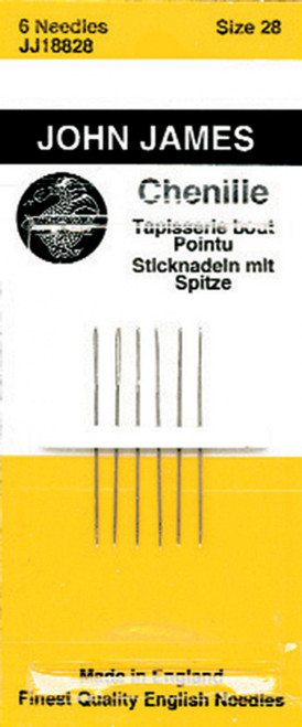 John James Blister Pack Chenille Needles Size 28