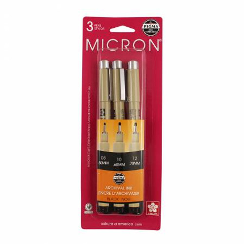 Pigma Micron 3 Piece Set - Black