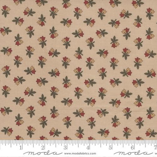 Tulips Small Floral Tulips Tan  - PER YARD!