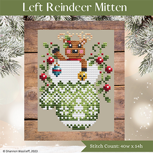 Left Reindeer Mitten