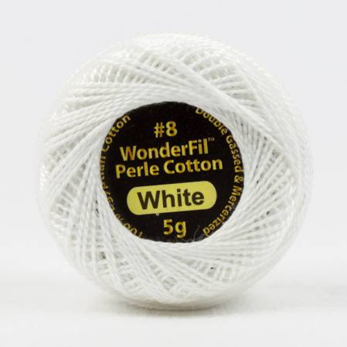Wonderfil Eleganza #8 wt  Perle Cotton White