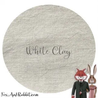 White Clay, 18 ct Aida by Fox and Rabbit, Zweigart Base