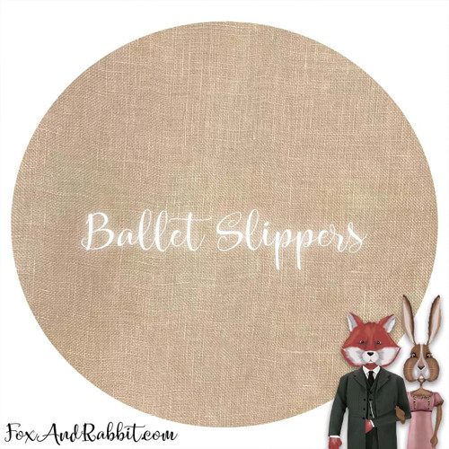 Ballet Slippers, 40 ct Linen by Fox and Rabbit, Zweigart Base