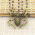 Spider charm -antique bronze