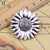 Sunflower charms pendant 37mm antique silver Front