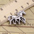 Mare with Foal Charm, antique silver