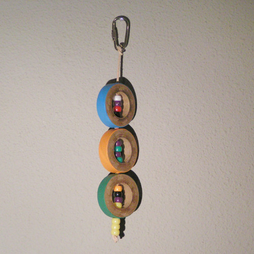 Bagel Stripper by BirdieWood Bird toys.