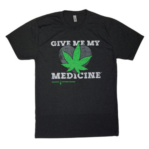 Give Me My Medicine Heart & Leaf Vintage Black Shirt - XX-Large