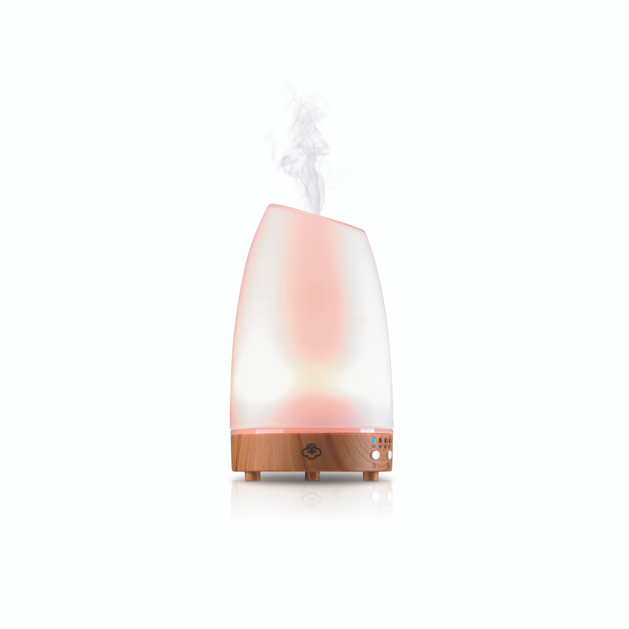 Astro White 90 Glass Ultrasonic Diffuser Light Wood Base