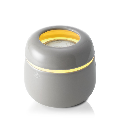 Oval Grey No-Spill Wax Melt Warmer with Light