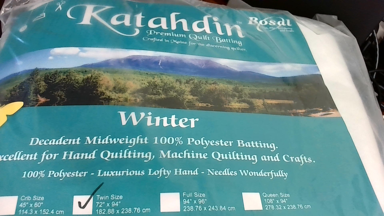 Katahdin Premium Batting - 100% Polyester Winter Weight, Twin - The Batty  Lady