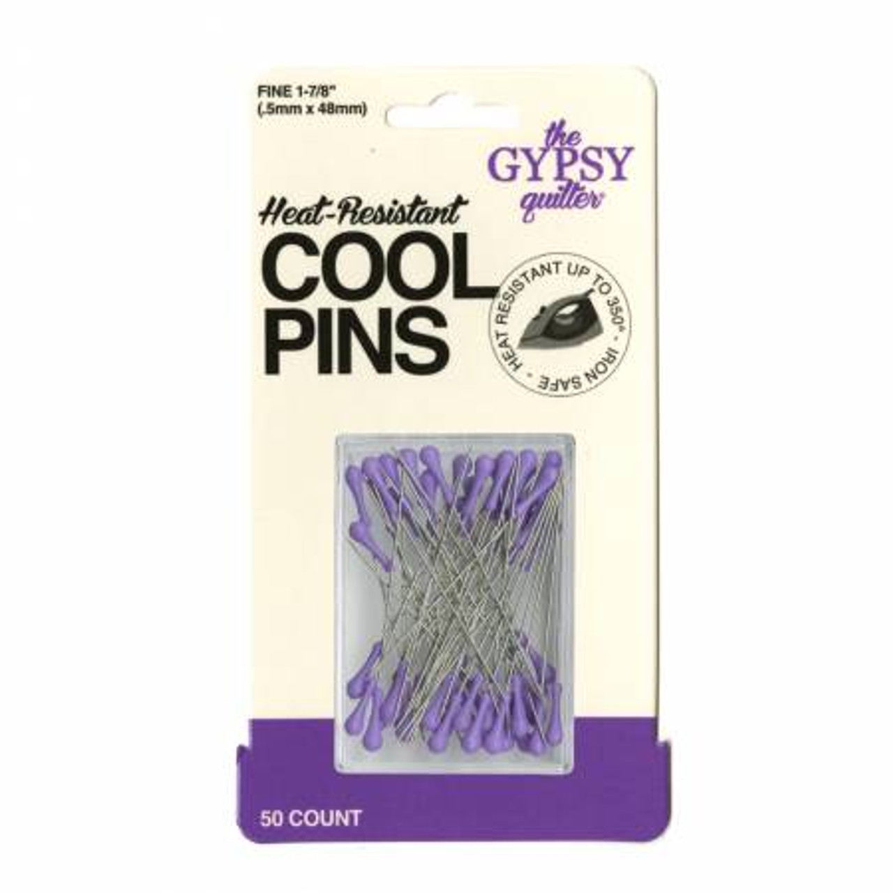 The Gypsy Quilter, Heat Resistant Cool Pins with ABCs and 123, Gypsy Purple