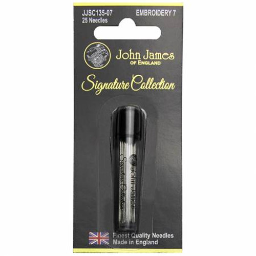 JJ Signature Collection Embroidery Needles, Size 7, 25 Ct