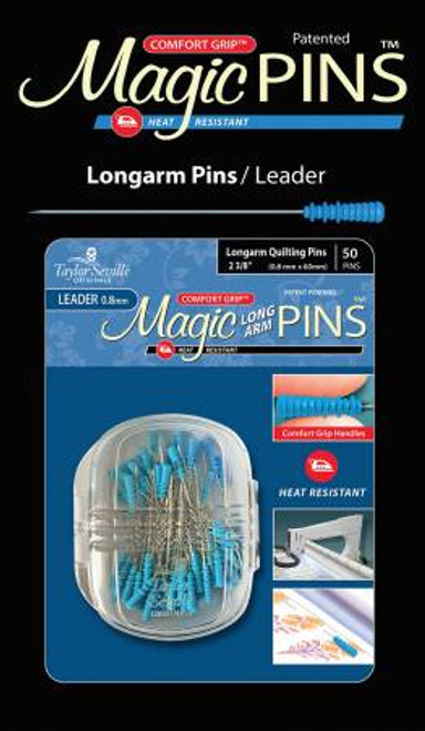 Magic Long Arm Pins, Leader. 8mm, 50 Ct
