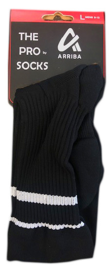 PRO REFEREE SOCKS WITH TWO STRIPES IN NEW DESIGNE ARRIBA SPORTS