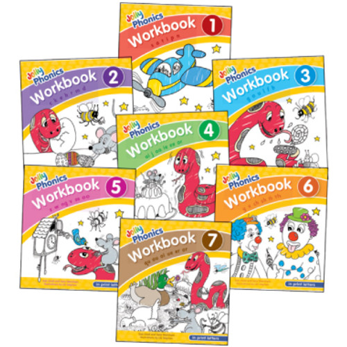 Jolly Phonics Workbooks 1-7 Complete Set : In Print Letters - CAMBRILEARN