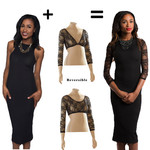 Basic 3/4 Length Black Lace Sleevey Wonders