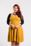 Basic 3/4 Length Black Mesh Sleevey Wonders - Plus Size