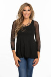 Basic 3/4 Length Black Mesh Sleevey Wonders
