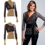 Basic 3/4 Length Gray Mesh Sleevey Wonders