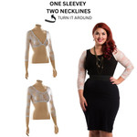 Basic 3/4 Length White Lace Sleevey Wonders - Plus Size