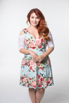 Waterfall 1/2 Sleeve White Mesh Sleevey Wonders - Plus Size
