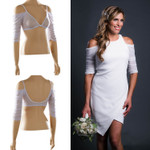 Waterfall 1/2 Sleeve White Mesh Sleevey Wonders