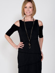Bandeau 1/2 Sleeve Black Jersey Sleevey Wonders