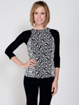 Basic 3/4 Sleeve Black Jersey Sleevey Wonders