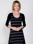 Basic 3/4 Sleeve Black Jersey Sleevey Wonders