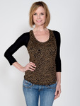 Basic 3/4 Sleeve Black Jersey Sleevey Wonders