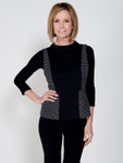 Basic 3/4 Sleeve Black Jersey Sleevey Wonders