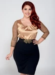 Basic 3/4 Length Leopard Mesh Sleevey Wonders - Plus Size