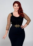 Basic 3/4 Length Leopard Mesh Sleevey Wonders - Plus Size