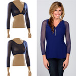 Basic 3/4 Length Navy Mesh Sleevey Wonders