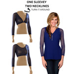 Basic 3/4 Length Navy Mesh Sleevey Wonders