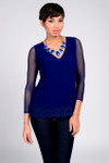 Basic 3/4 Length Navy Mesh Sleevey Wonders