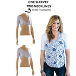 Basic 1/2 Sleeve White Cotton Jersey Sleevey Wonders